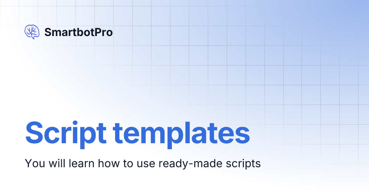 Script templates | SmartbotPro